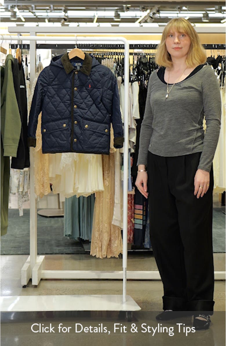 Kids' Quilted Hooded Barn Jacket, sales video thumbnail