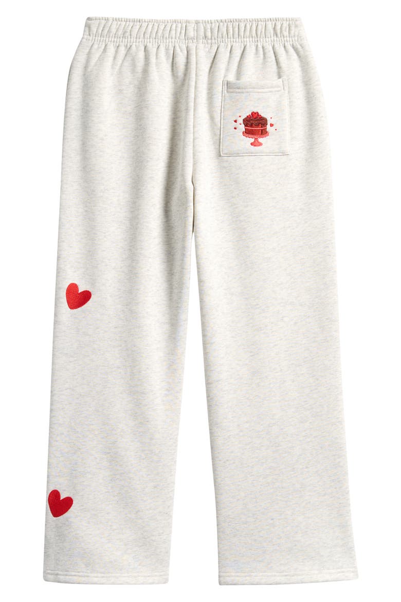 Kids' A Gallon Embroidered Wide Leg Sweatpants, Alternate, color, HEATHER GRAY