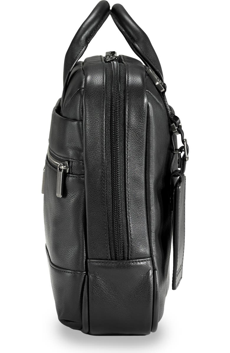 Briggs & Riley @work Slim Leather Laptop Briefcase, Alternate, color,