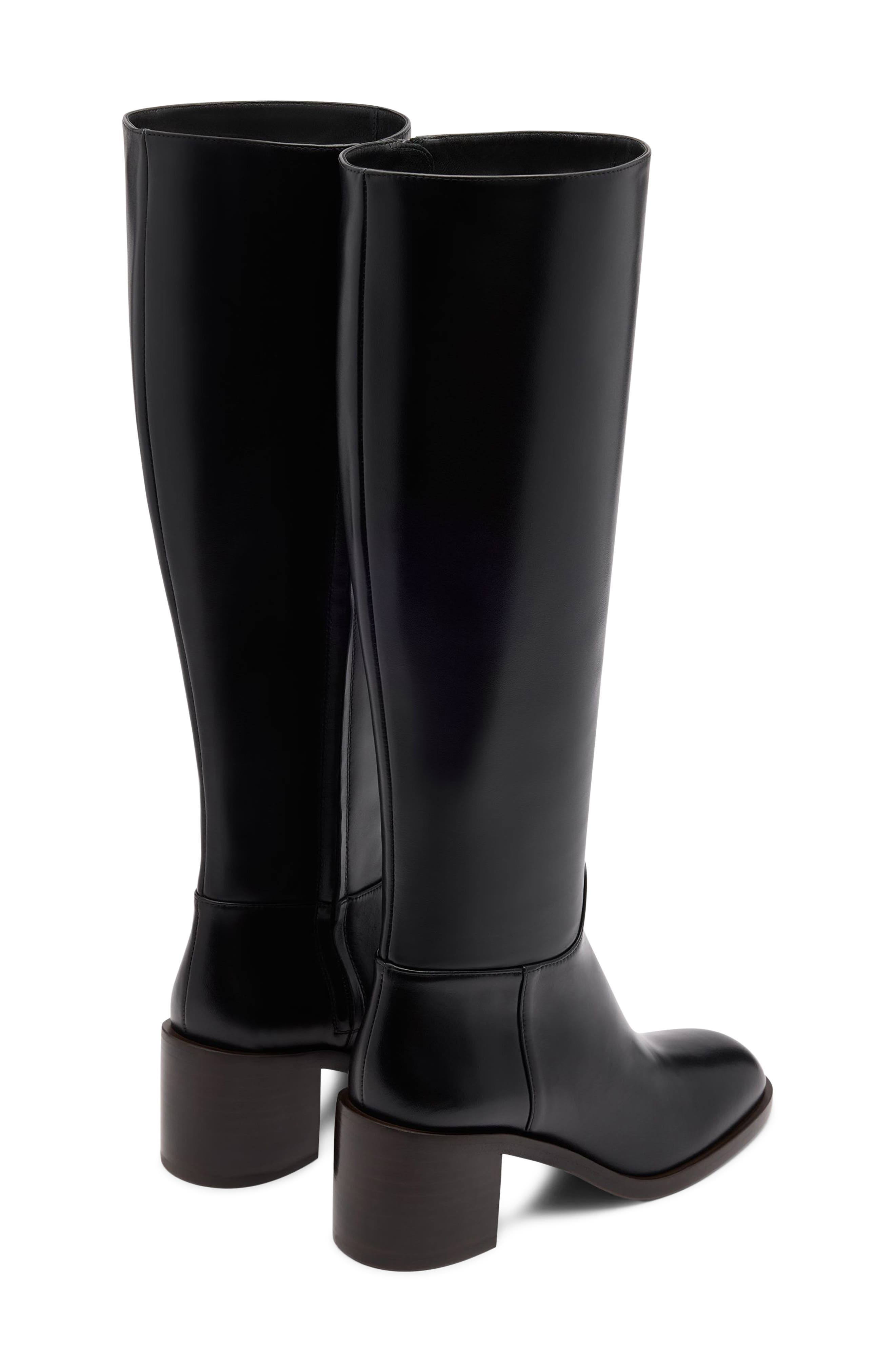 Maris Leather Knee High Boot, Alternate, color, BLACK SMOOTH CALF