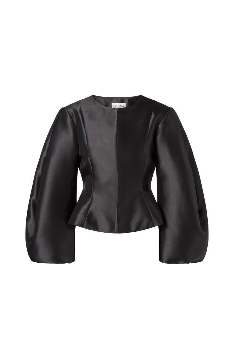 Malina Vendela Balloon Sleeve Blouse, Alternate, color, Black
