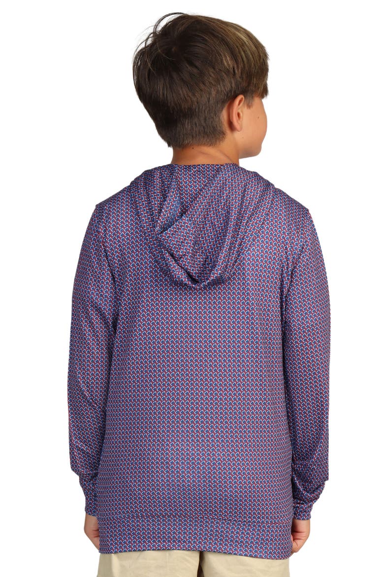 Kids' Football Performance Hoodie, Alternate, color, BURGUNDY