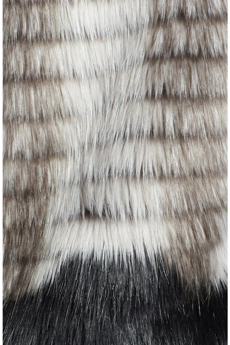 Two-Tone Faux Fur Vest, Alternate, color, BLACK