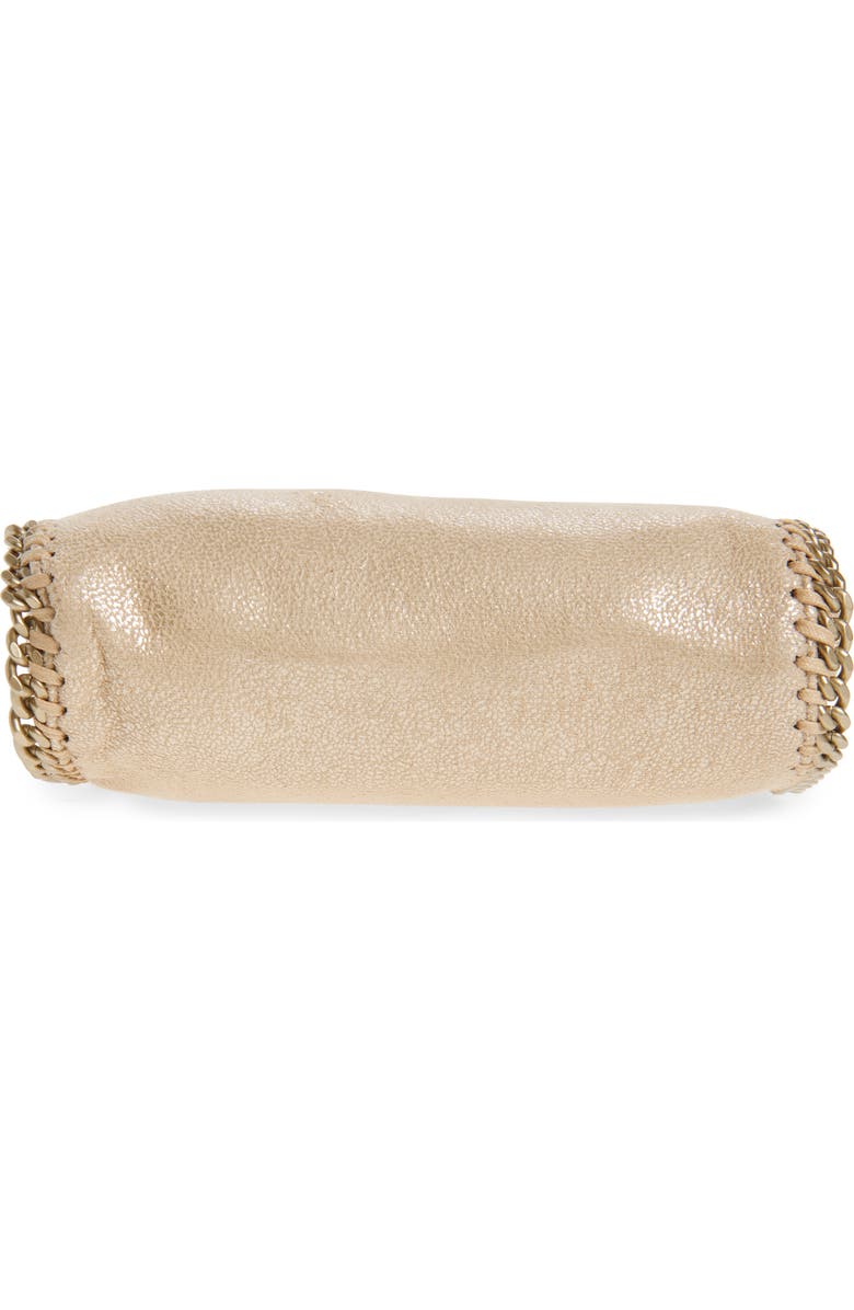 Stella McCartney Mini Falabella Metallic Faux Leather Crossbody Bag, Alternate, color, Gold