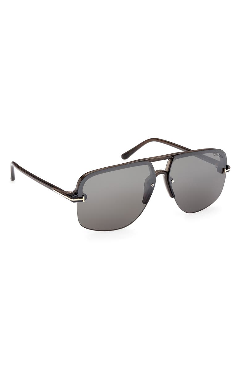 TOM FORD Hugo-02 63mm Oversize Navigator Sunglasses, Alternate, color,