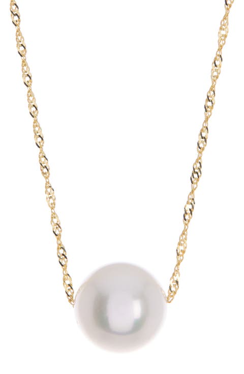 14K Yellow Gold Freshwater Pearl Necklace