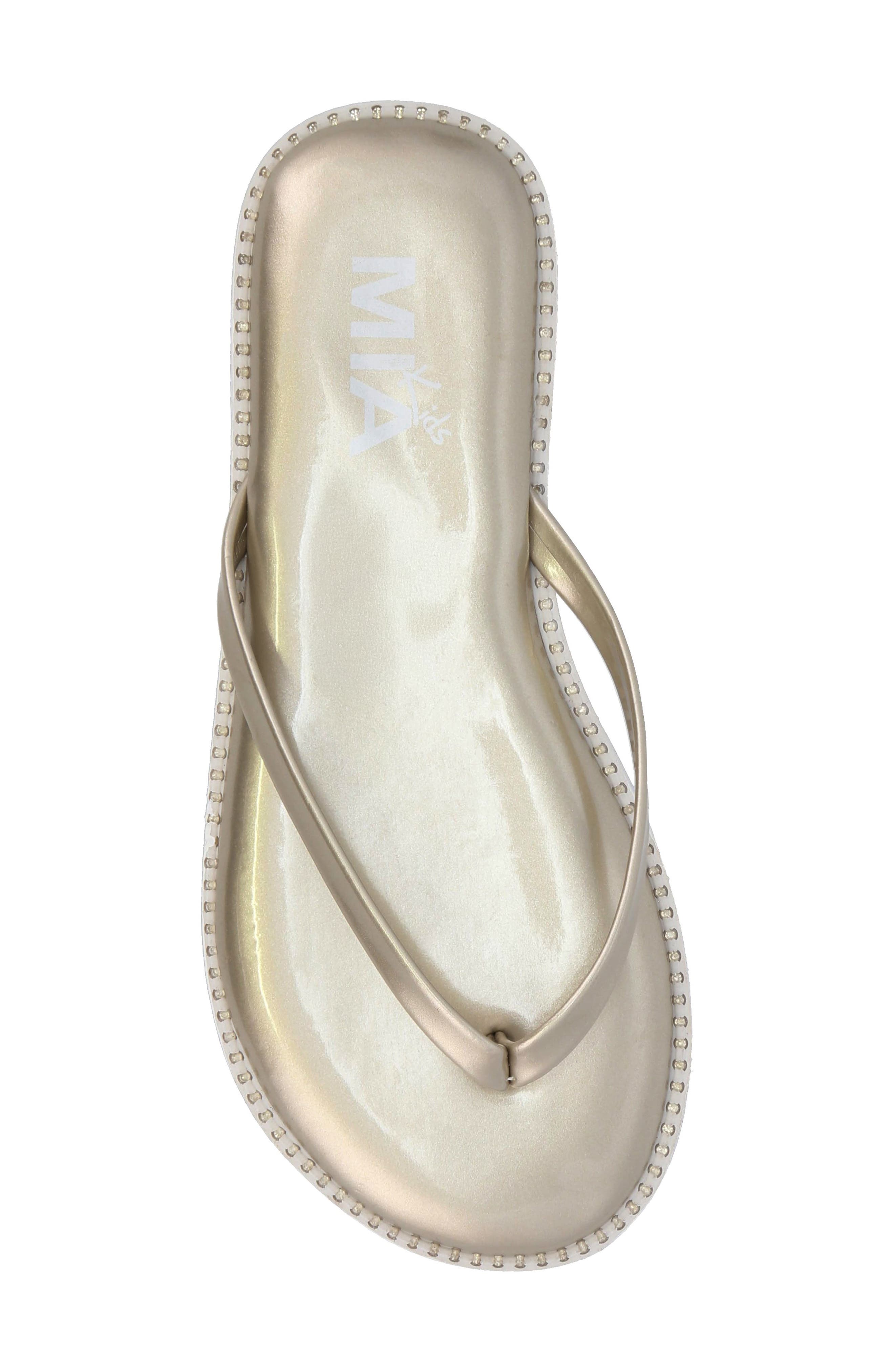 Kids' Little Aster Flip Flop, Alternate, color, GOLD