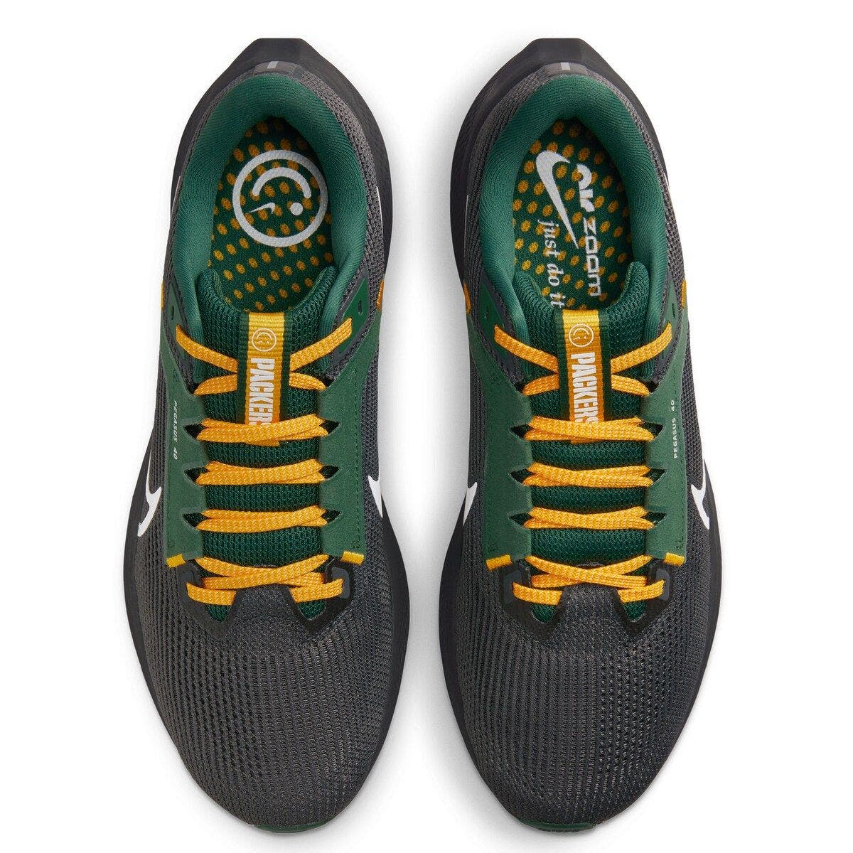Nike Unisex Nike  Anthracite Green Bay Packers Zoom Pegasus 40 Running Shoe, Alternate, color, 