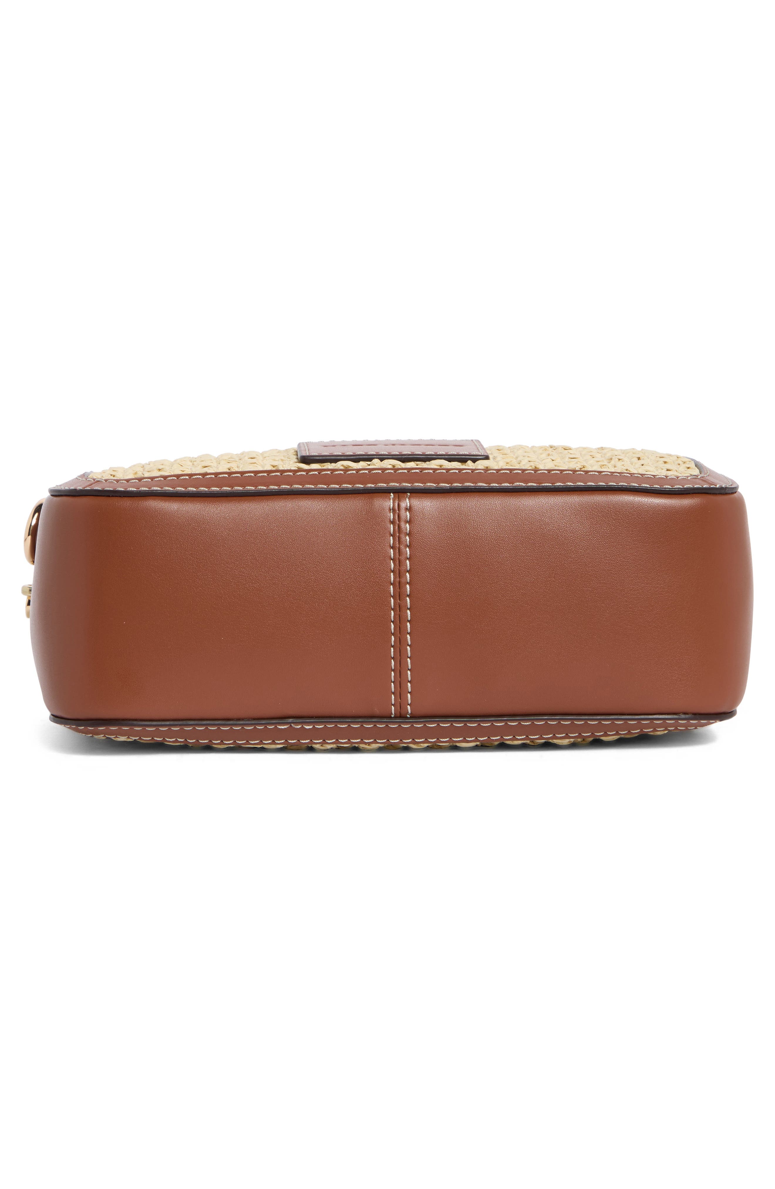 Marc Jacobs Straw Camera Crossbody Bag, Alternate, color, Natural