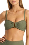 Sea Level U-Bar Bandeau Bikini Top