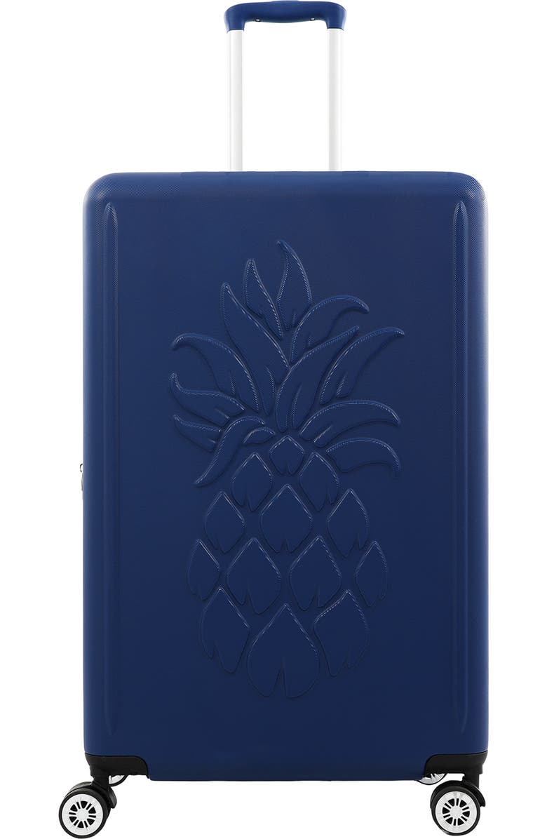 Tommy Bahama 30" Hardside Spinner Luggage with 3D Pineapple, Alternate, color, Navy