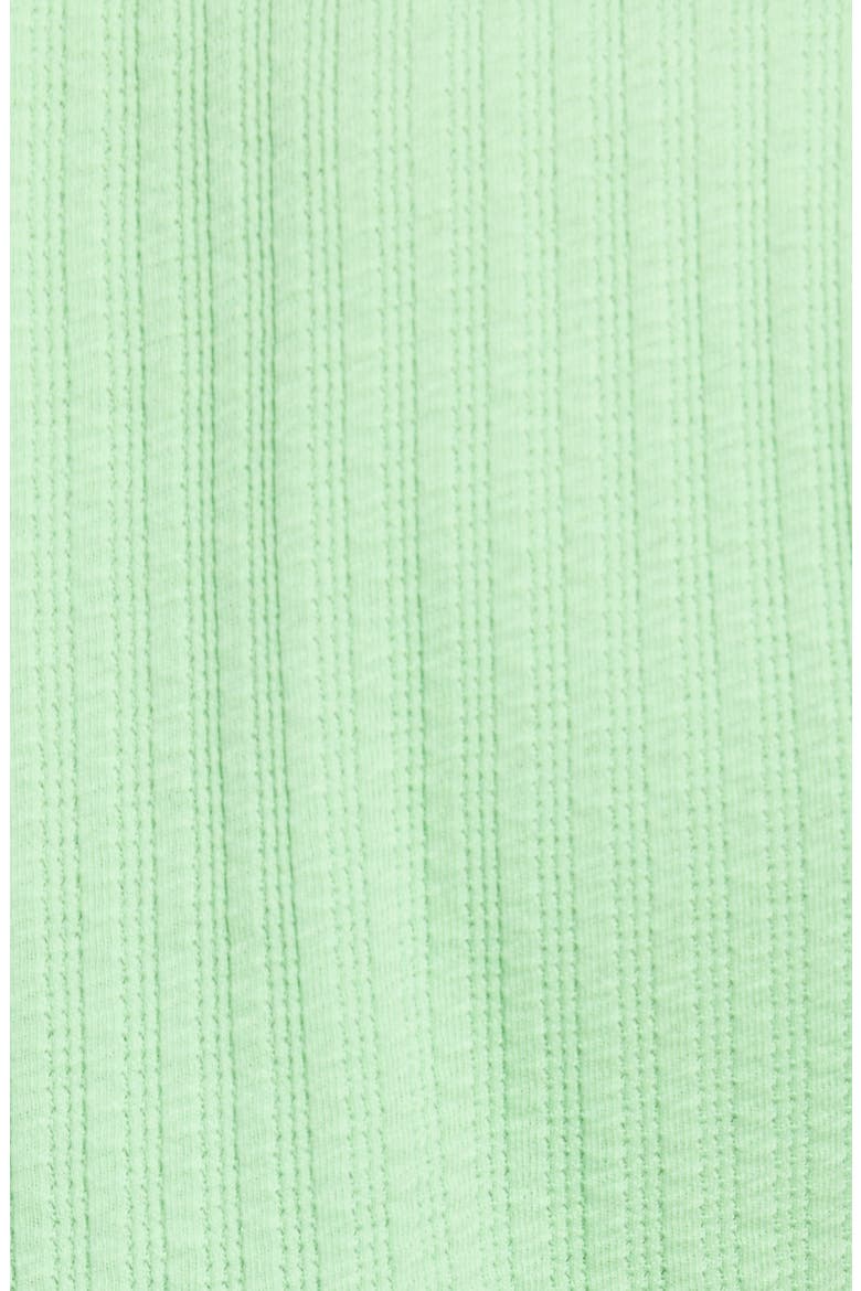 Pointelle Rib Crop Henley, Alternate, color, GREEN SUMMER
