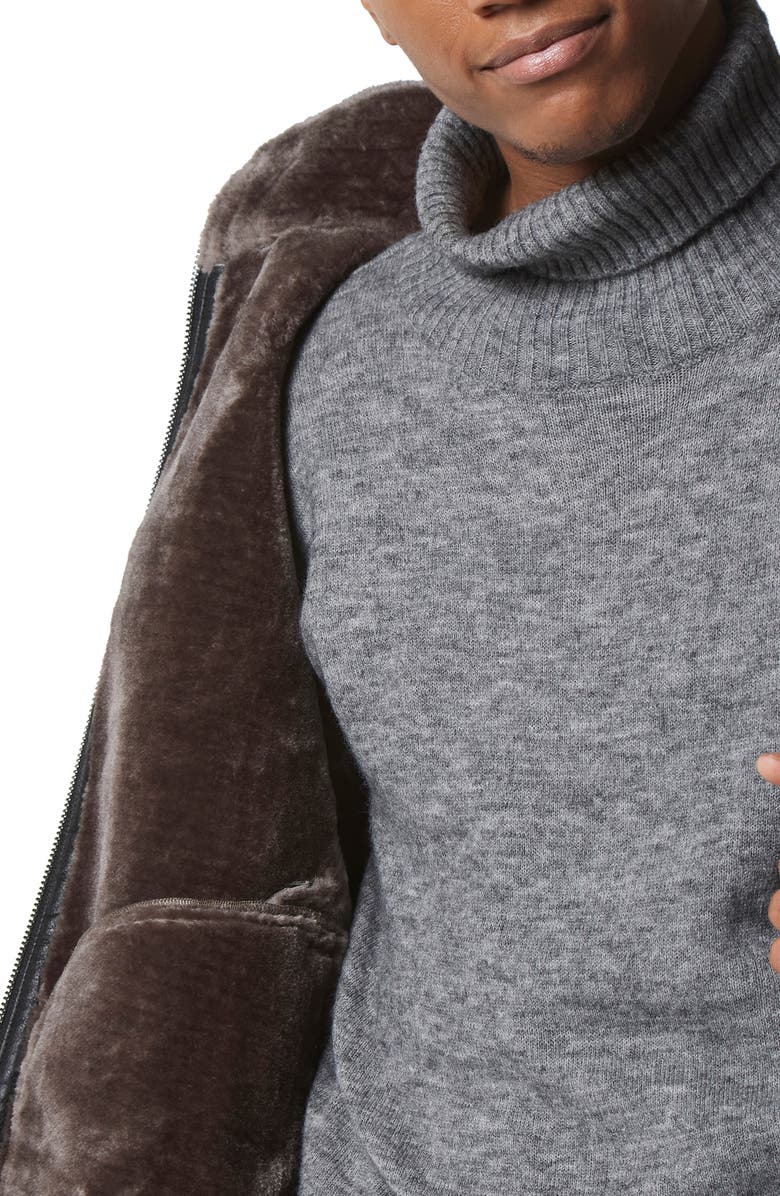 Marc New York Jutland Hooded Faux Fur Lined Faux Leather Moto Jacket, Alternate, color,