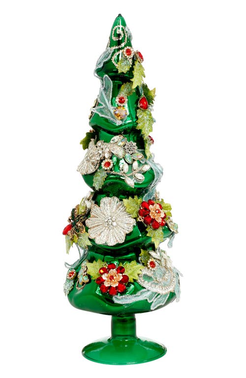 Mark Roberts Jeweled Tree, Green, Small In Green