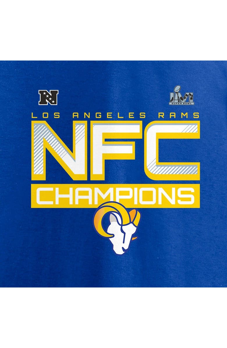 FANATICS Men's Fanatics Branded Royal Los Angeles Rams 2021 NFC Champions Iconic Slant T-Shirt, Alternate, color, 