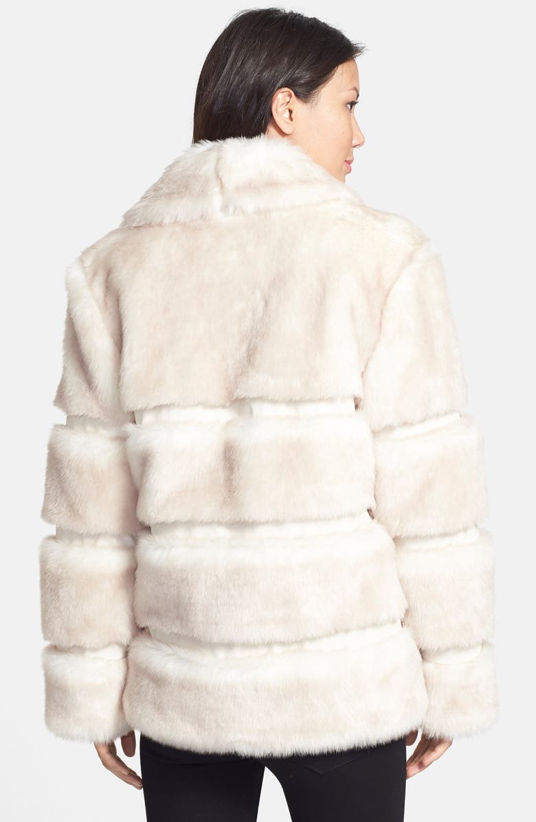 Via Spiga Shawl Collar Faux Fur Jacket, Alternate, color, 
