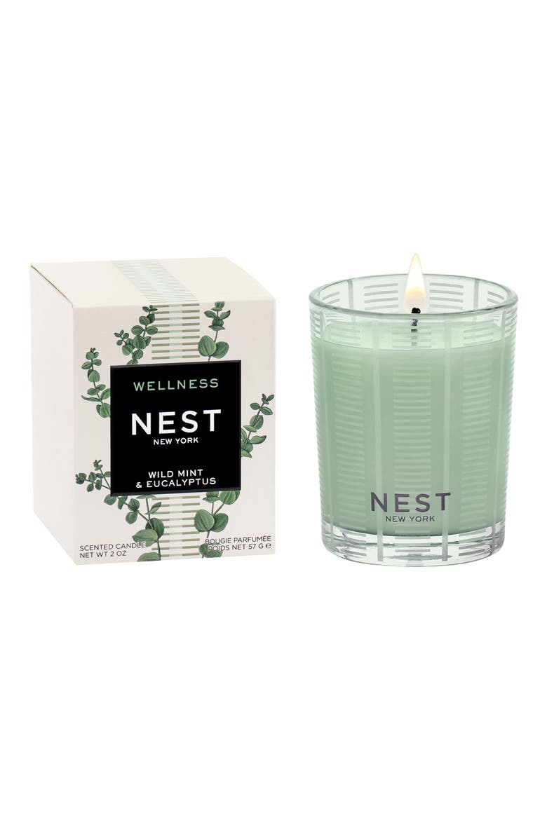 Wild Mint & Eucalyptus Scented Candle, Alternate, color, NO COLOR