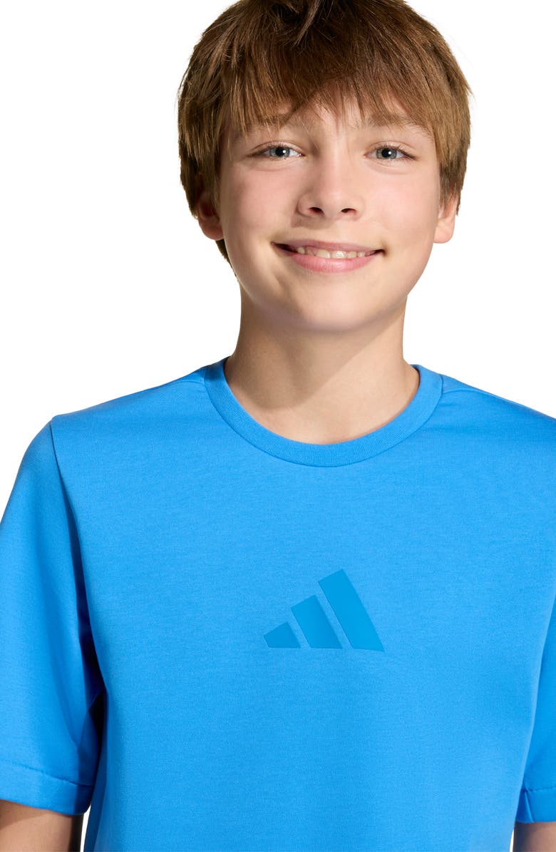 adidas Originals Kids' Z.N.E. Logo T-Shirt, Alternate, color, Ray Blue/ Bright Royal