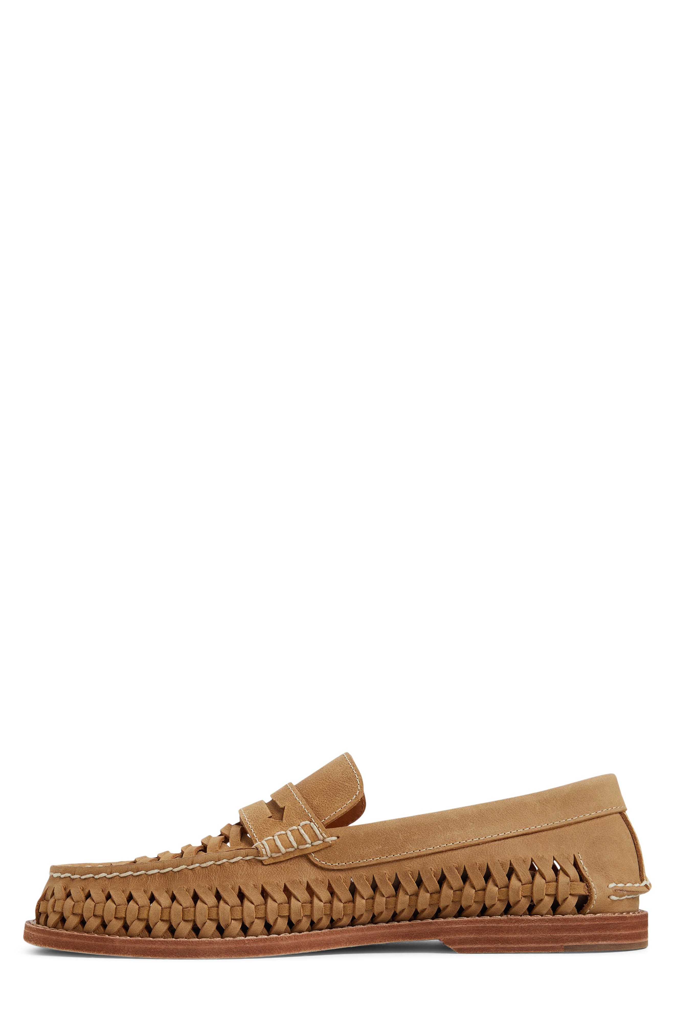 Gold Cup™ Woven Penny Loafer, Alternate, color, TAN