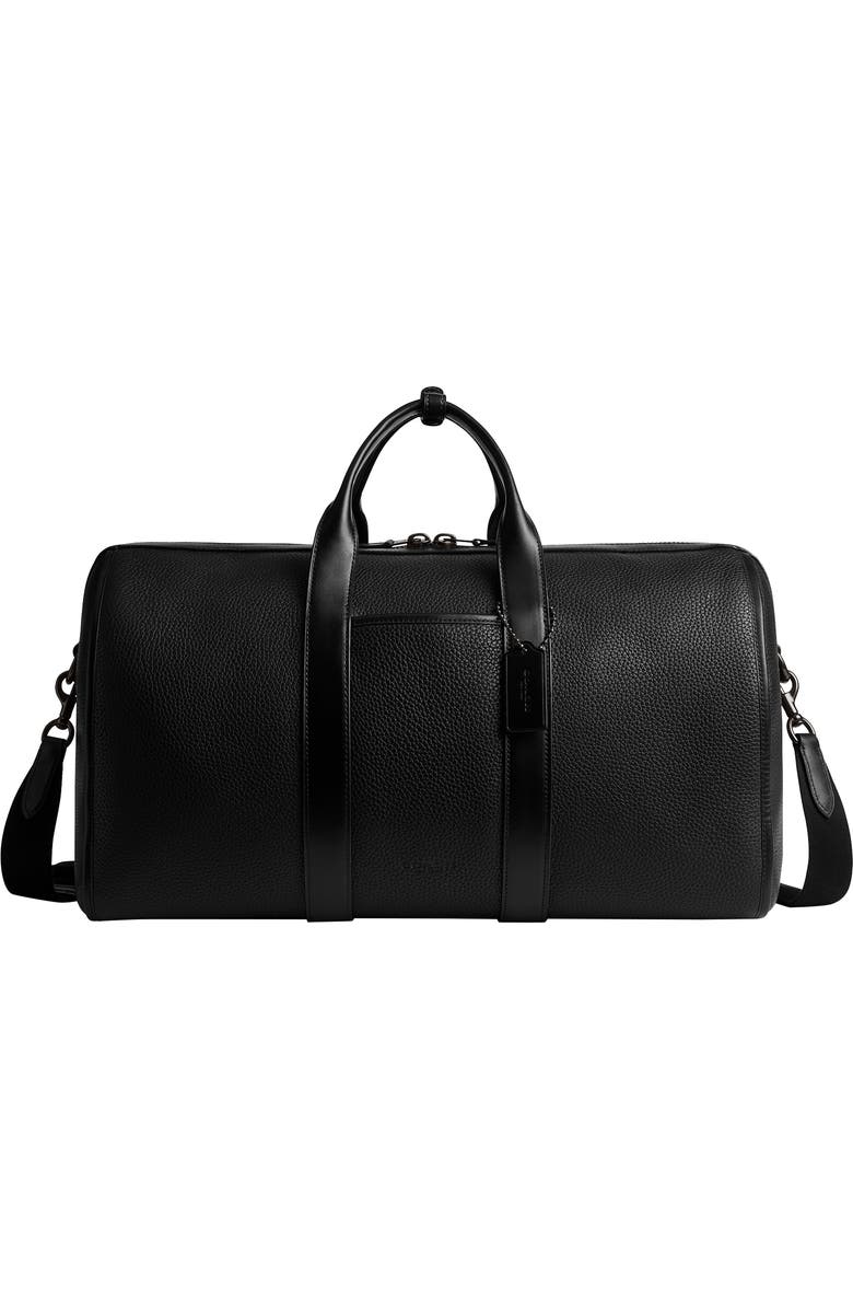 COACH Gotham Pebble Leather Duffle Bag, Main, color,