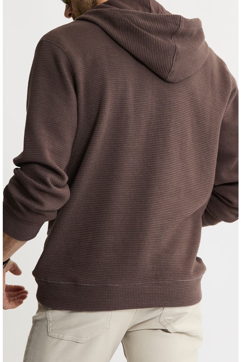Textured Knit Hooded Pullover, Alternate, color, BROWN