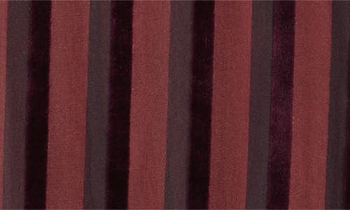 Paige Mazzy Velvet Stripe Sheer Silk Blend Button-up Shirt In Burgundy