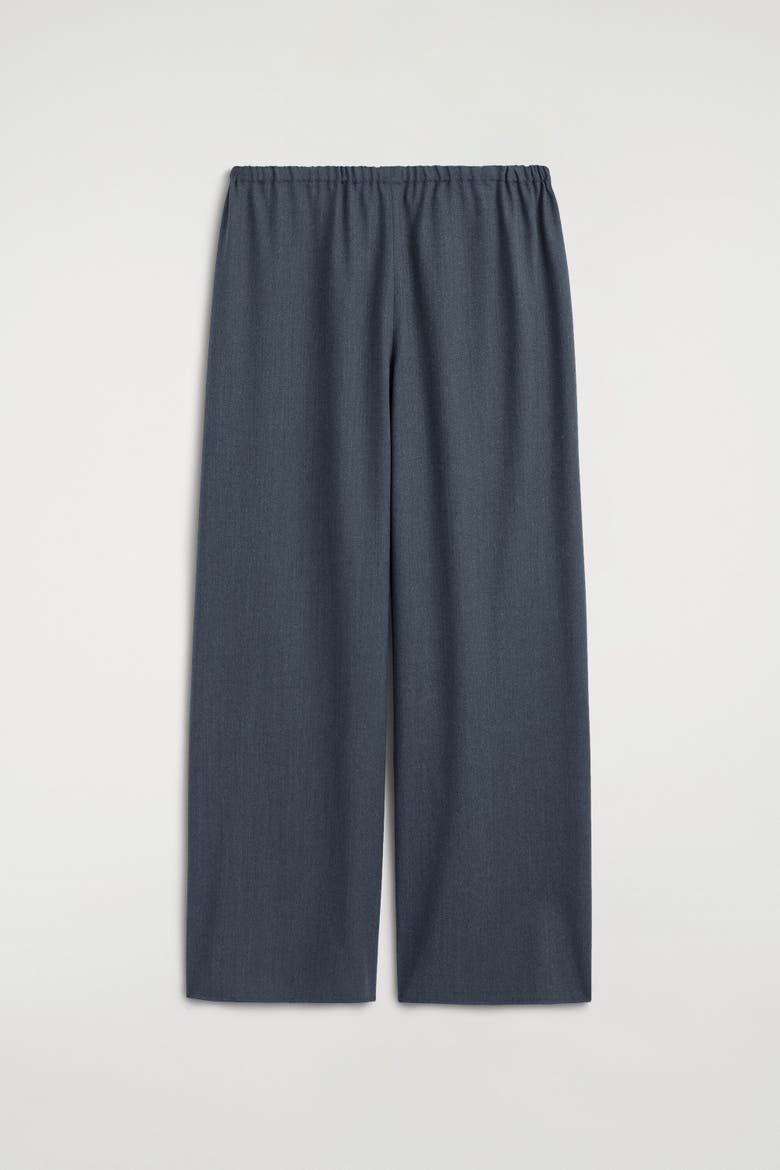 Wool-Blend Wide-Leg Pants, Alternate, color, BLUE-GRAY