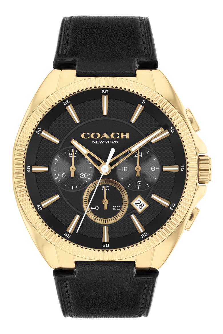 Jackson Chronograph Leather Strap Watch, 44mm (Men) | Nordstrom