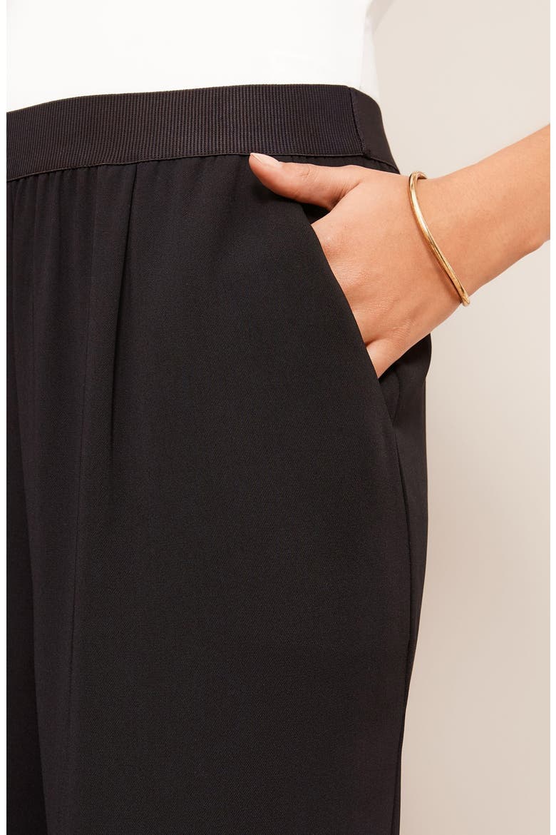 Wide Leg Pull-On Pants, Alternate, color, BLACK