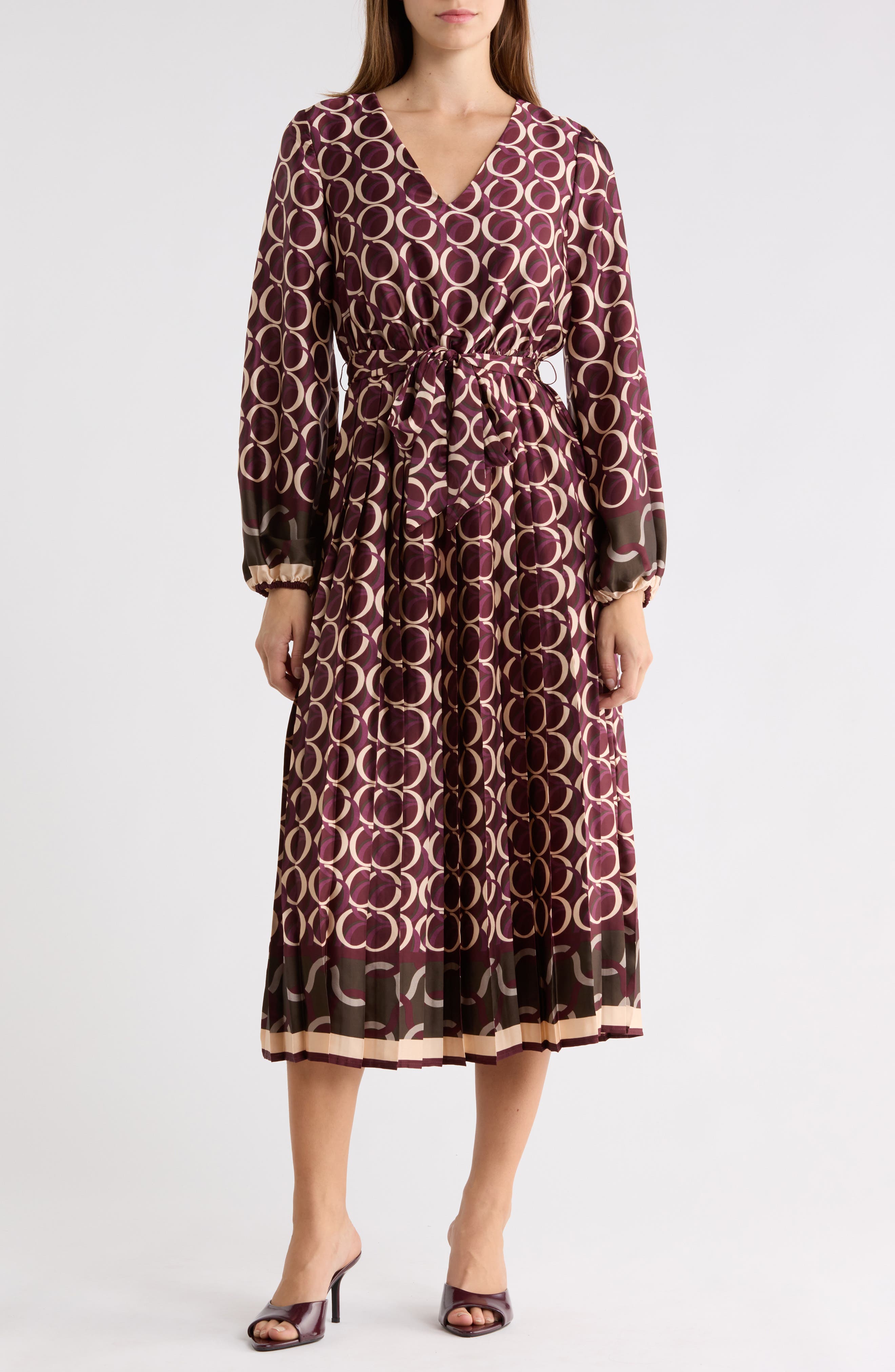 Geometric Print Maxi Dress