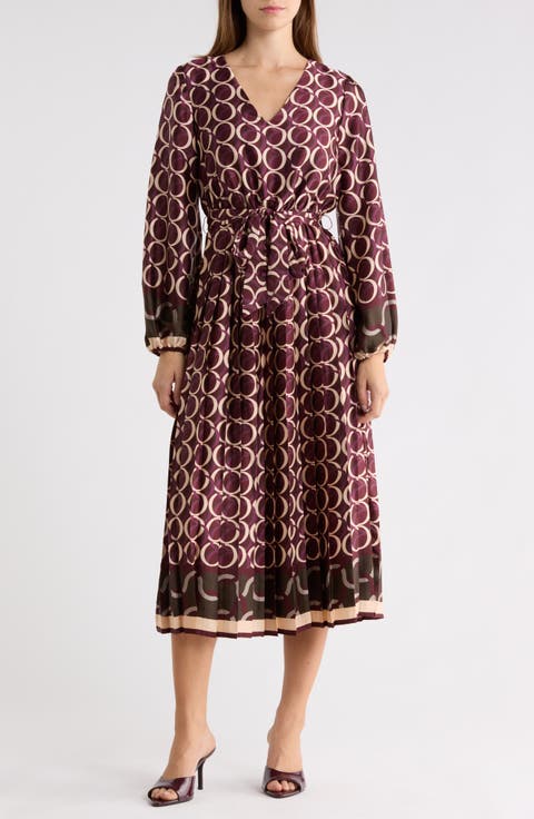 Geometric Print Maxi Dress