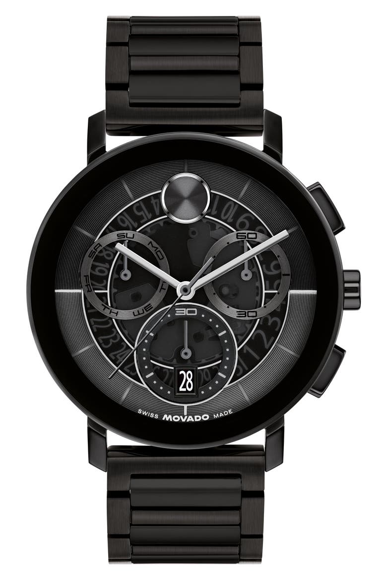 Bold Evolution 2.0 Chronograph Bracelet Watch, 42mm, Main, color, BLACK