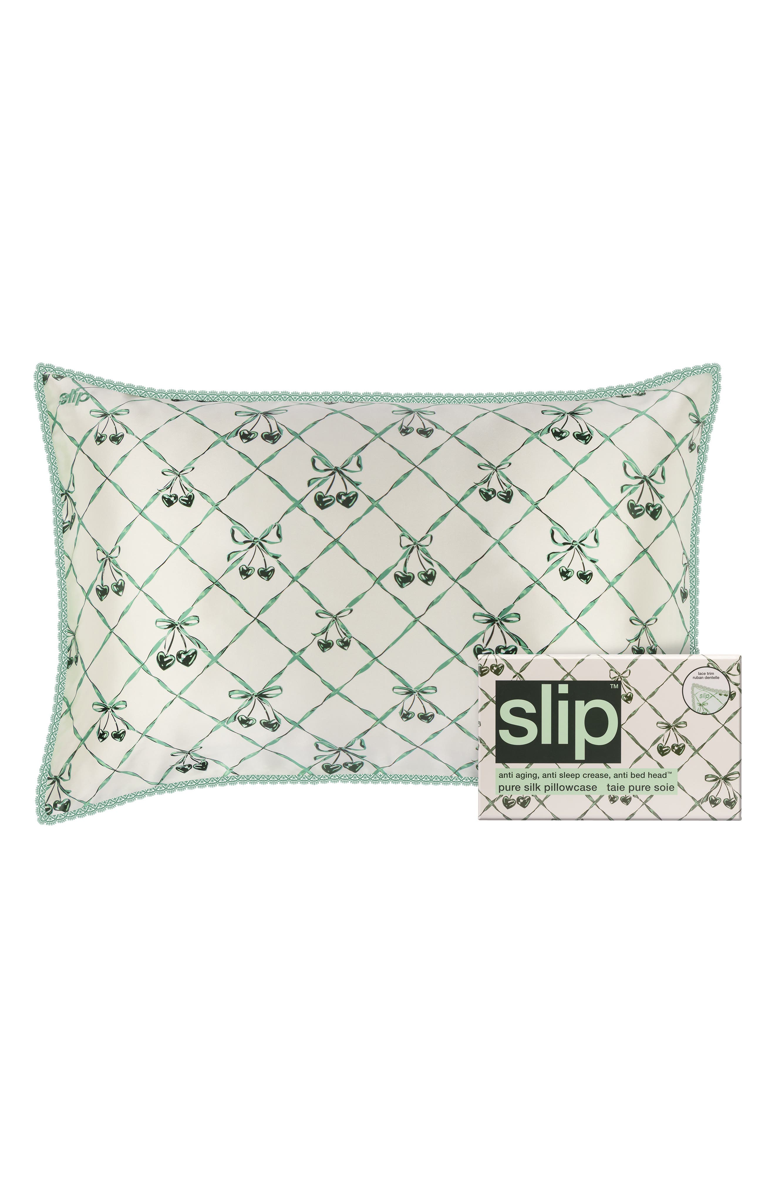 slip Lace Pure Silk Queen Pillowcase