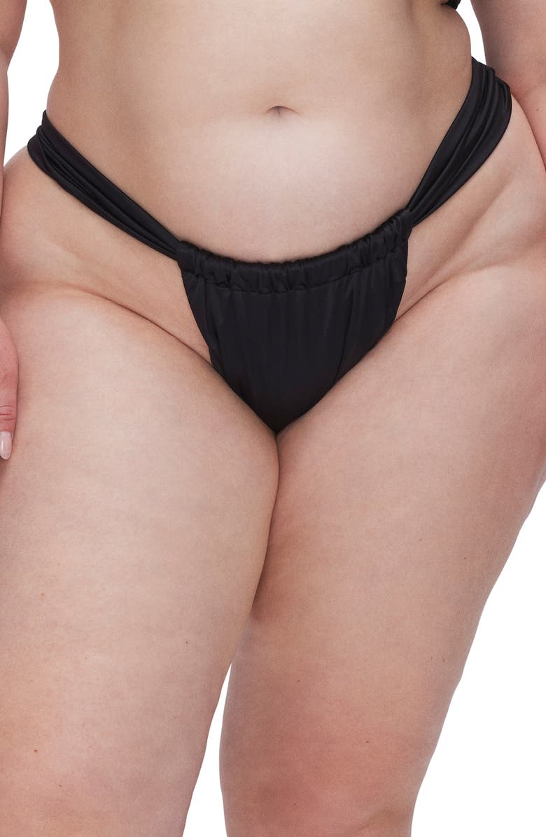 Good American Bali Ruched Bikini Bottoms, Alternate, color,