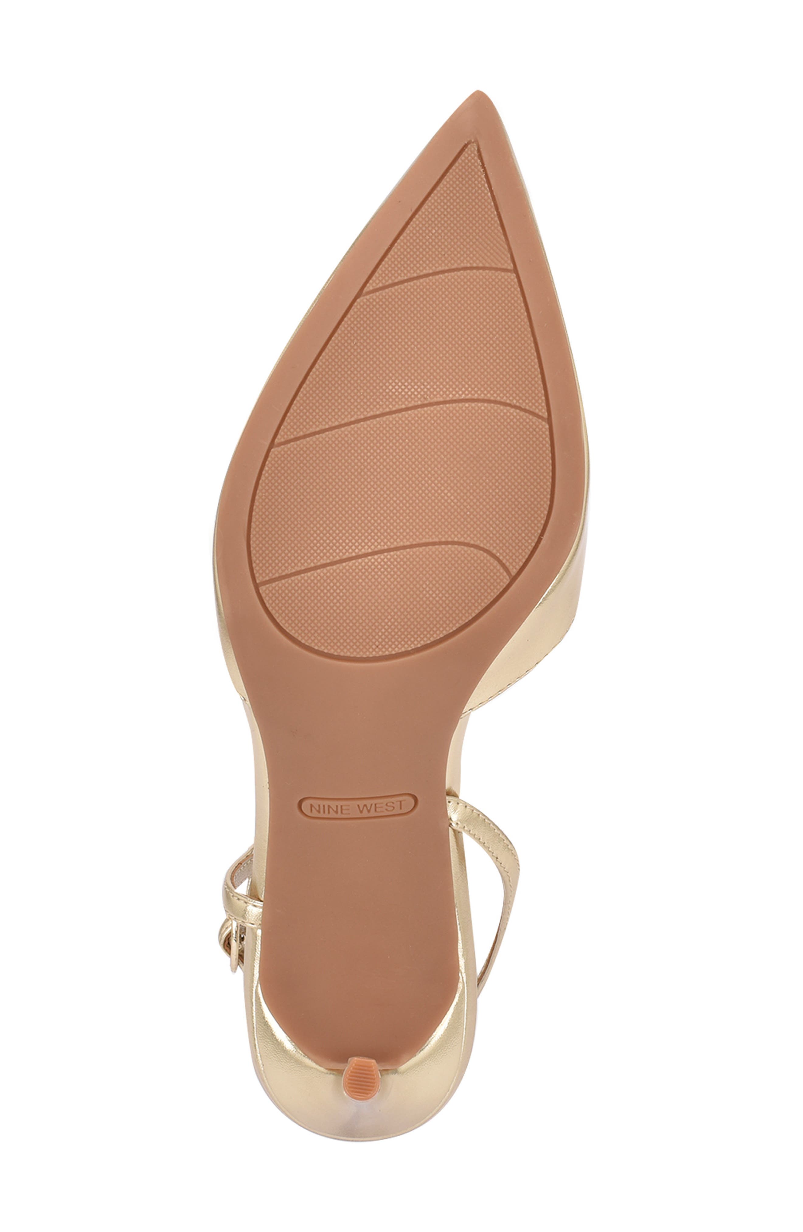 Nine West Gisha Chain Slingback Pump, Alternate, color, Gold 710