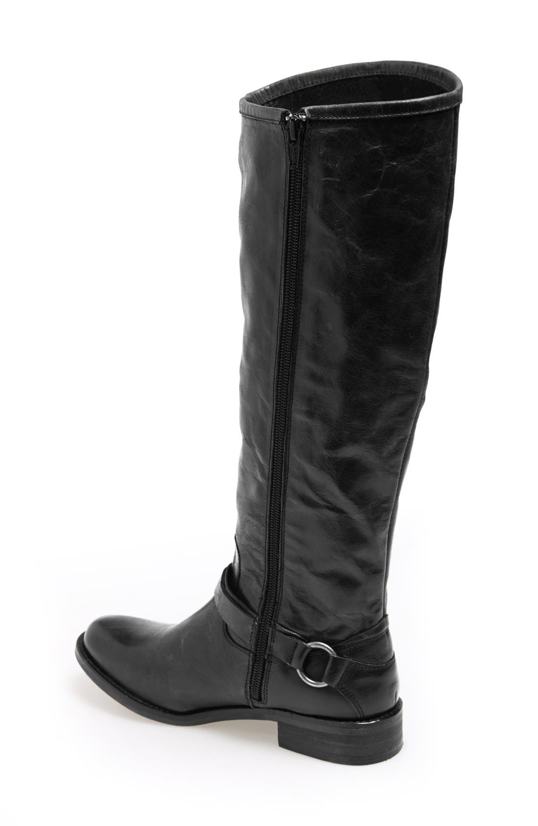 'Dakotah' Knee High Riding Boot, Alternate, color, BLACK LEATHER