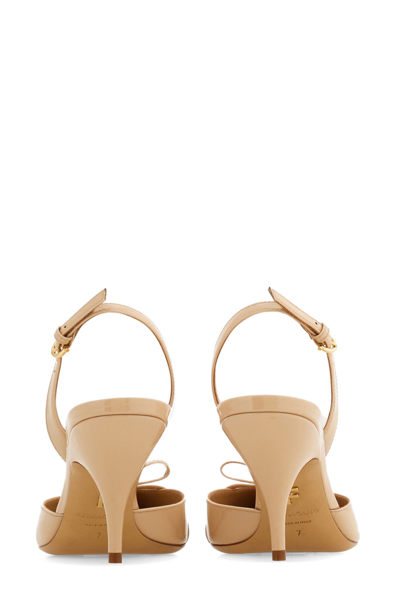 FERRAGAMO Gylla Pointed Toe Slingback Pump, Alternate, color, Beige