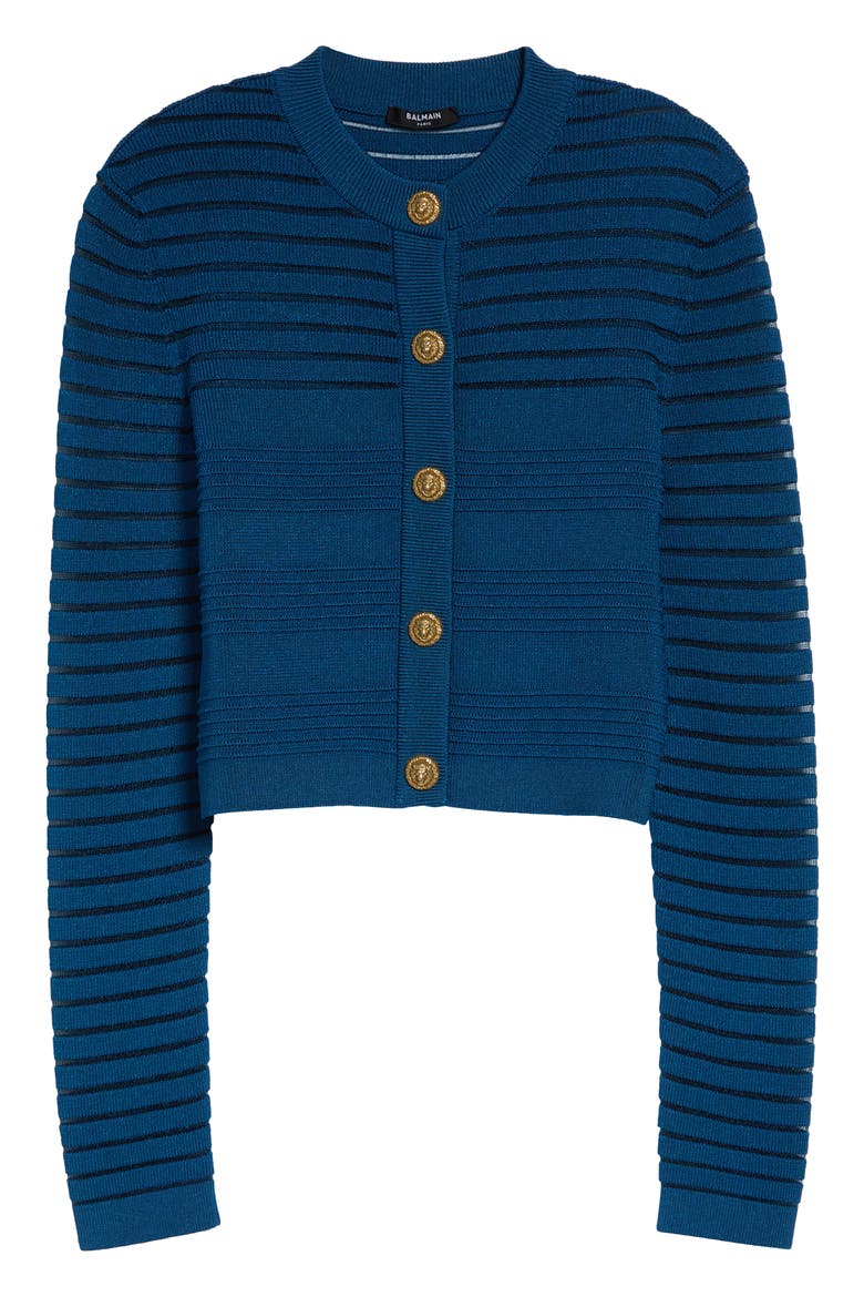 Ottoman Stripe Cardigan, Main, color, 6BR NIGHT BLUE
