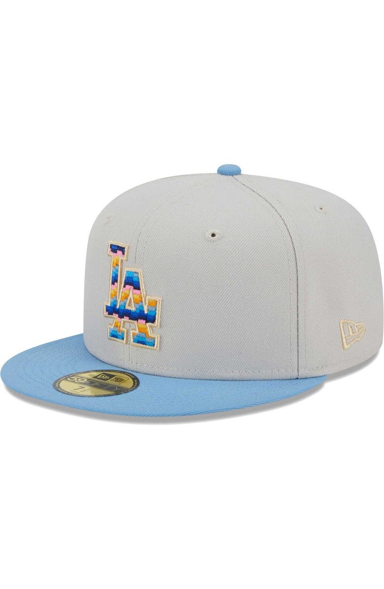 New Era Men's New Era Natural Los Angeles Dodgers Beach Front 59FIFTY Fitted Hat, Main, color, Natural