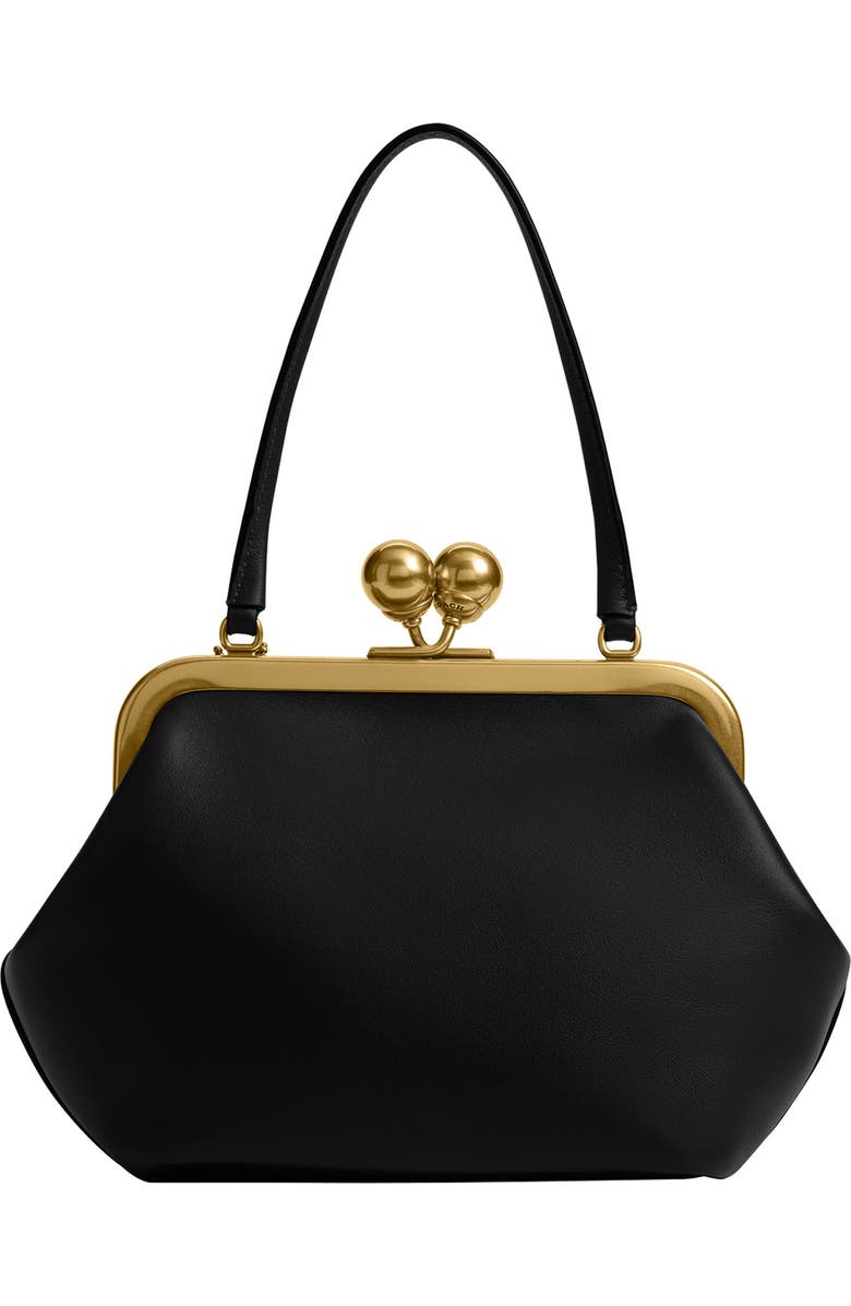 COACH Kisslock Frame Leather Bag, Alternate, color,