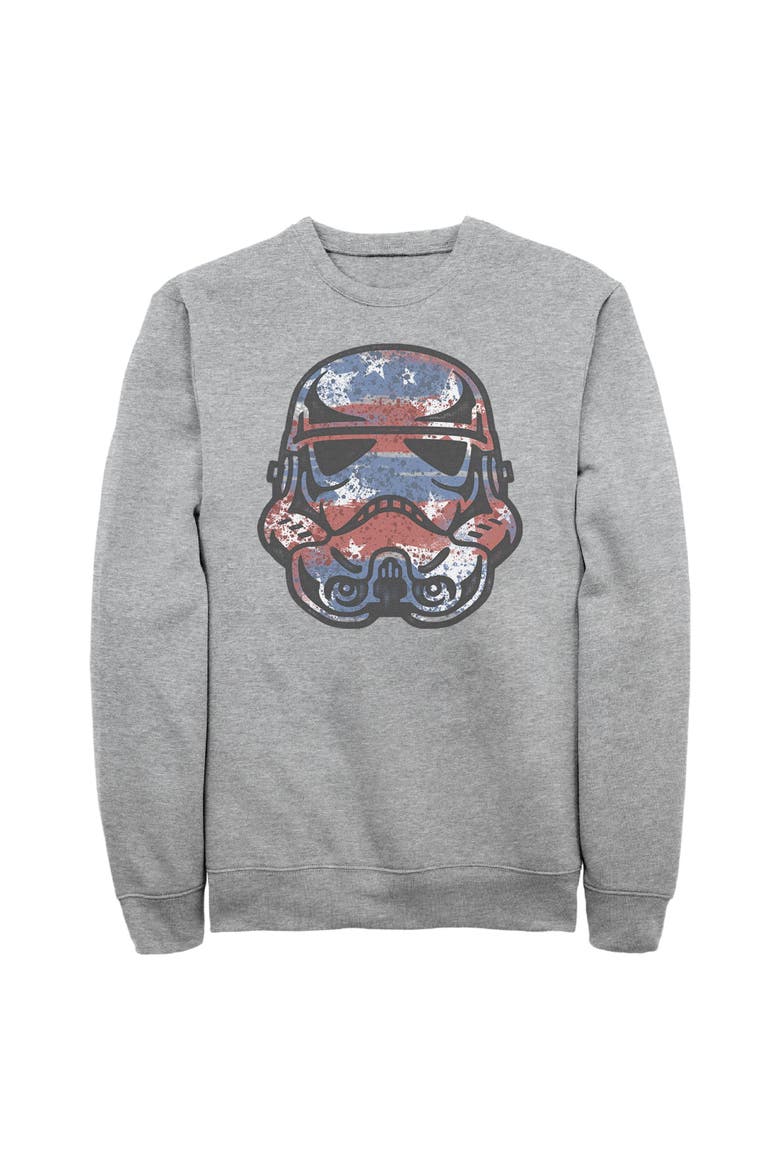 Men's Star Wars Patriotic Stormtrooper  Sweatshirt, Main, color, Athletic Heather