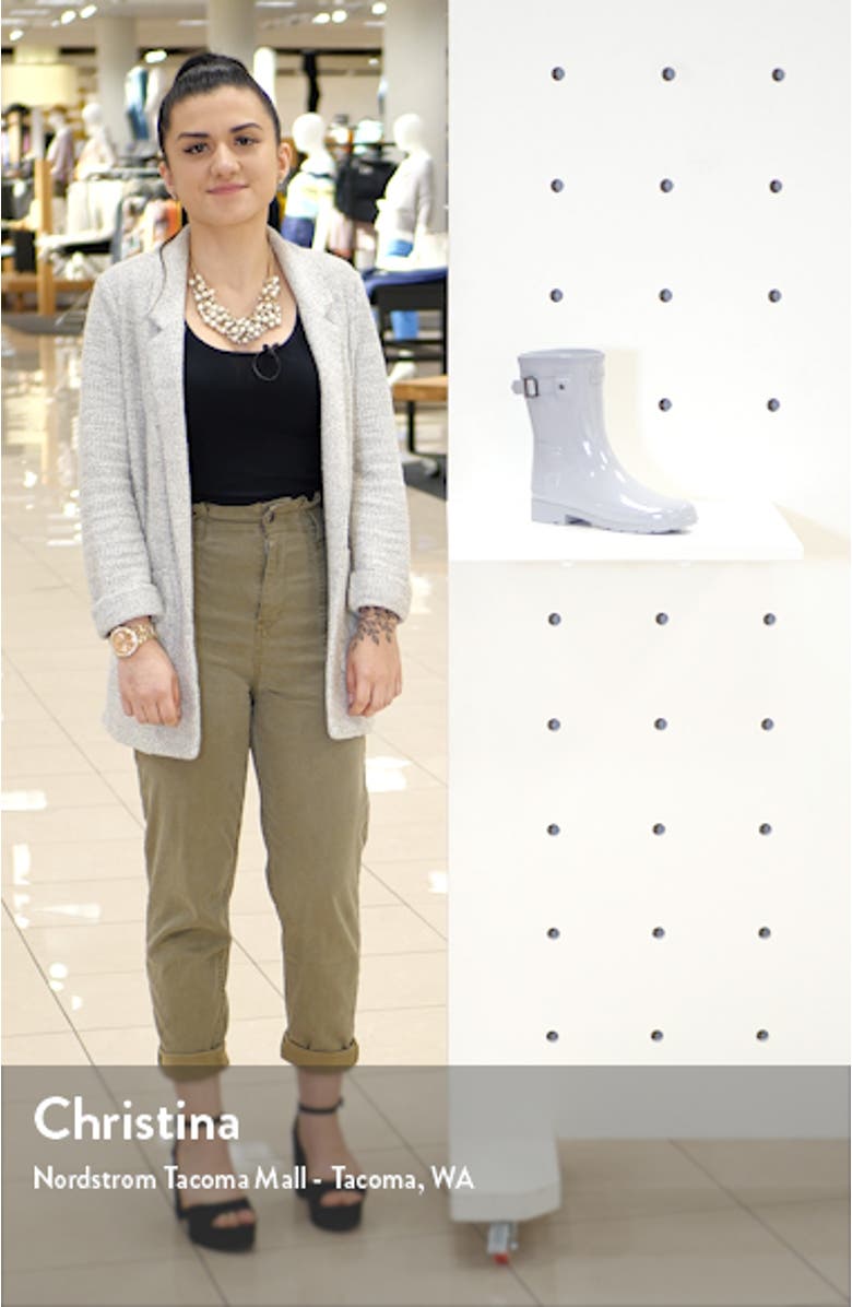 Refined Short Gloss Rain Boot, sales video thumbnail