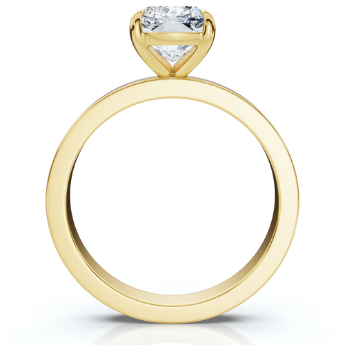 Bliss Diamond Certified 2ct Cushion Diamond Cigar Band Engagement Ring 14k Gold Lab Grown In Gold