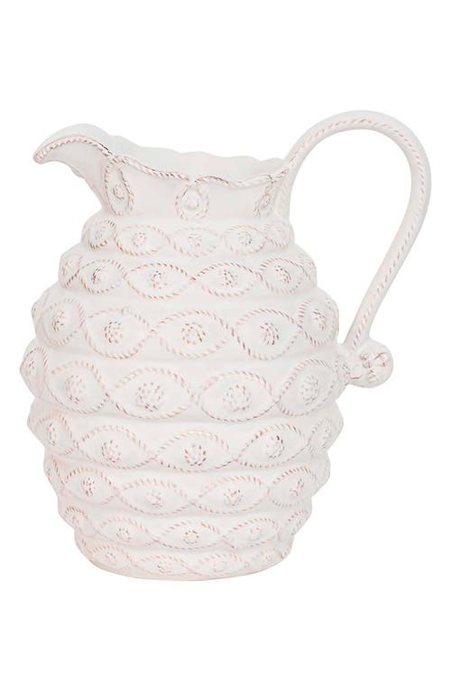 Juliska Jardins Du Monde Pitcher In Whitewash