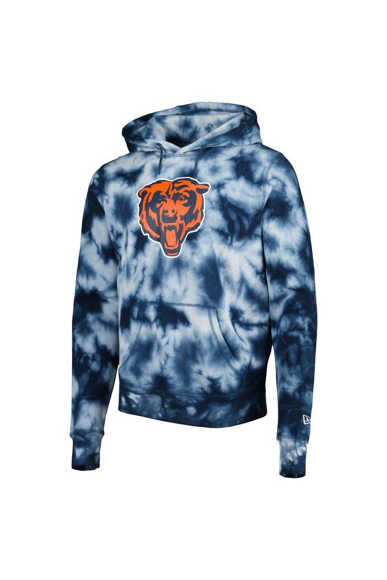 Men's New Era Navy Chicago Bears Team Tie-Dye Pullover Hoodie, Alternate, color, Navy