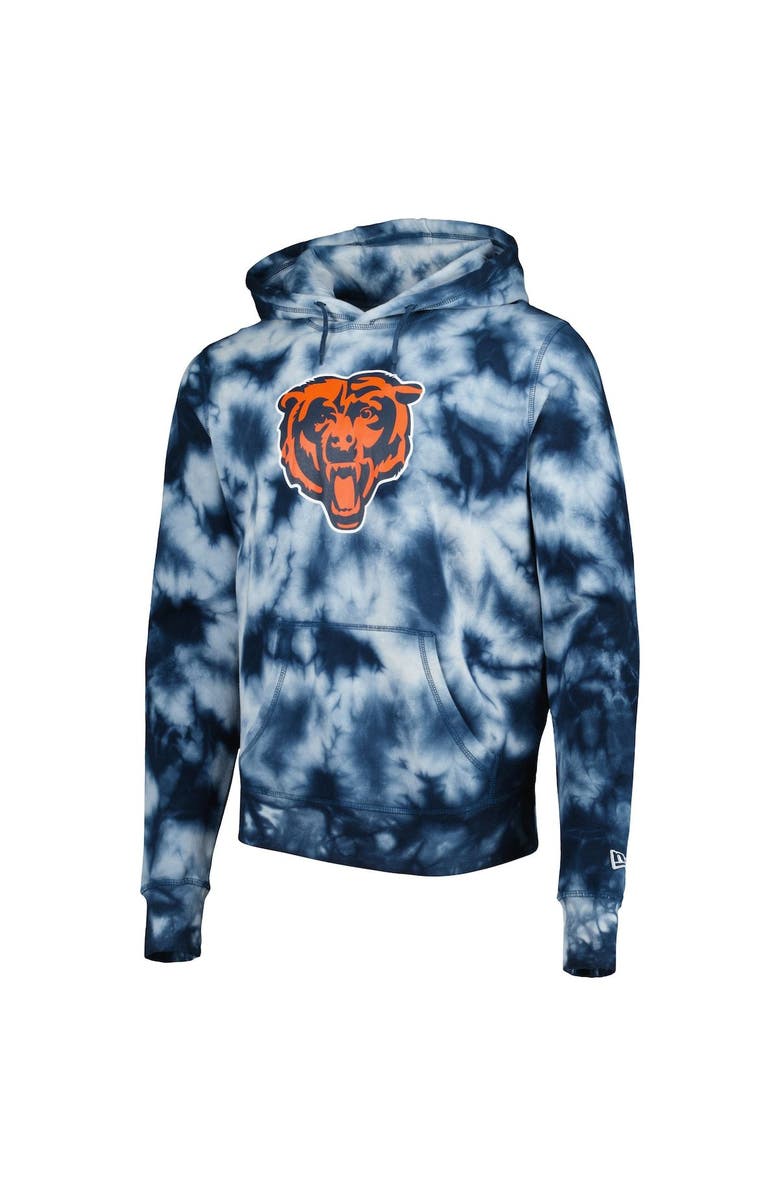 New Era Men's New Era Navy Chicago Bears Team Tie-Dye Pullover Hoodie, Alternate, color,
