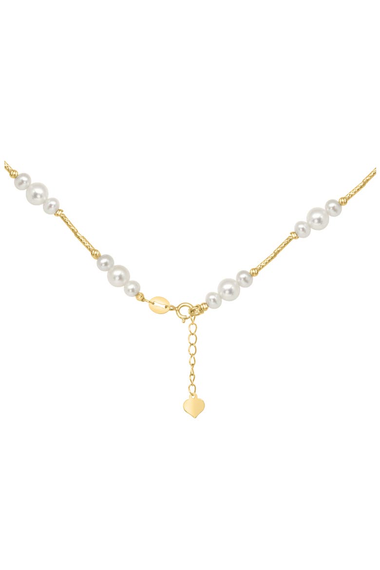 14K Gold 3-5mm Freshwater Pearl Necklace, Alternate, color, WHITE