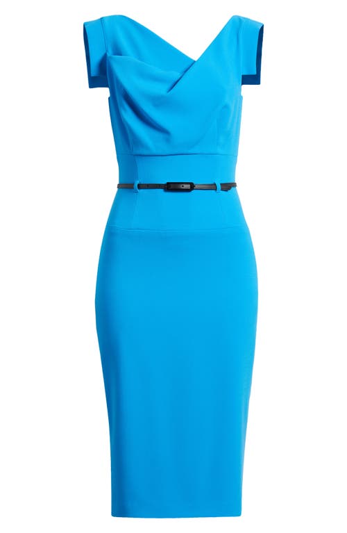Black Halo Jackie O Sheath Dress In Candy Blue