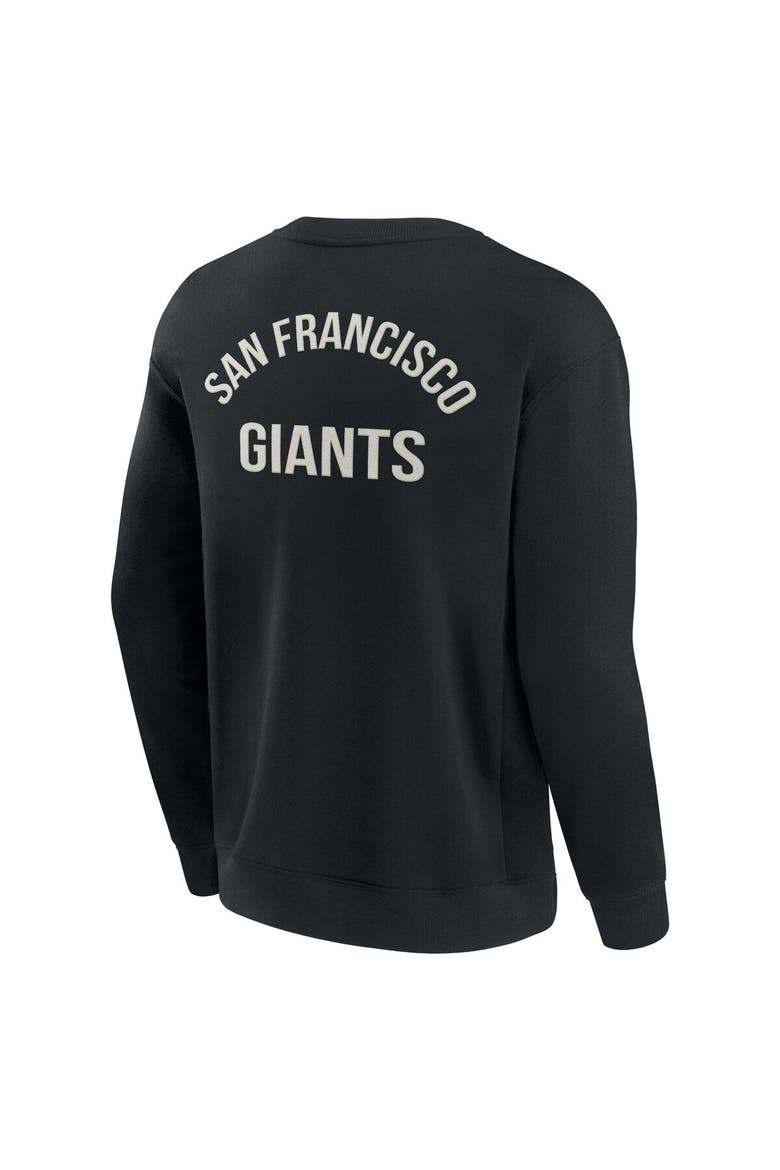 Unisex Fanatics Signature Black San Francisco Giants Super Soft Pullover Crew Sweatshirt, Alternate, color, Black