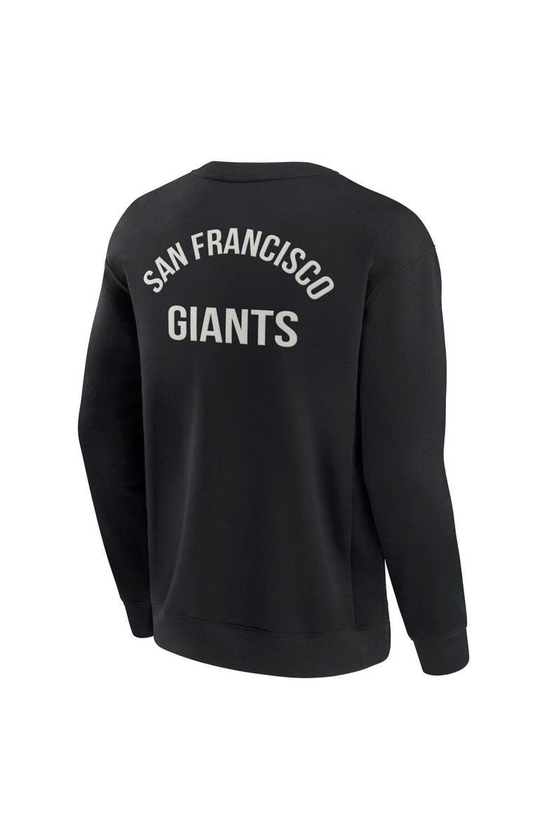 Fanatics Signature Unisex Fanatics Signature Black San Francisco Giants Super Soft Pullover Crew Sweatshirt, Alternate, color, Black